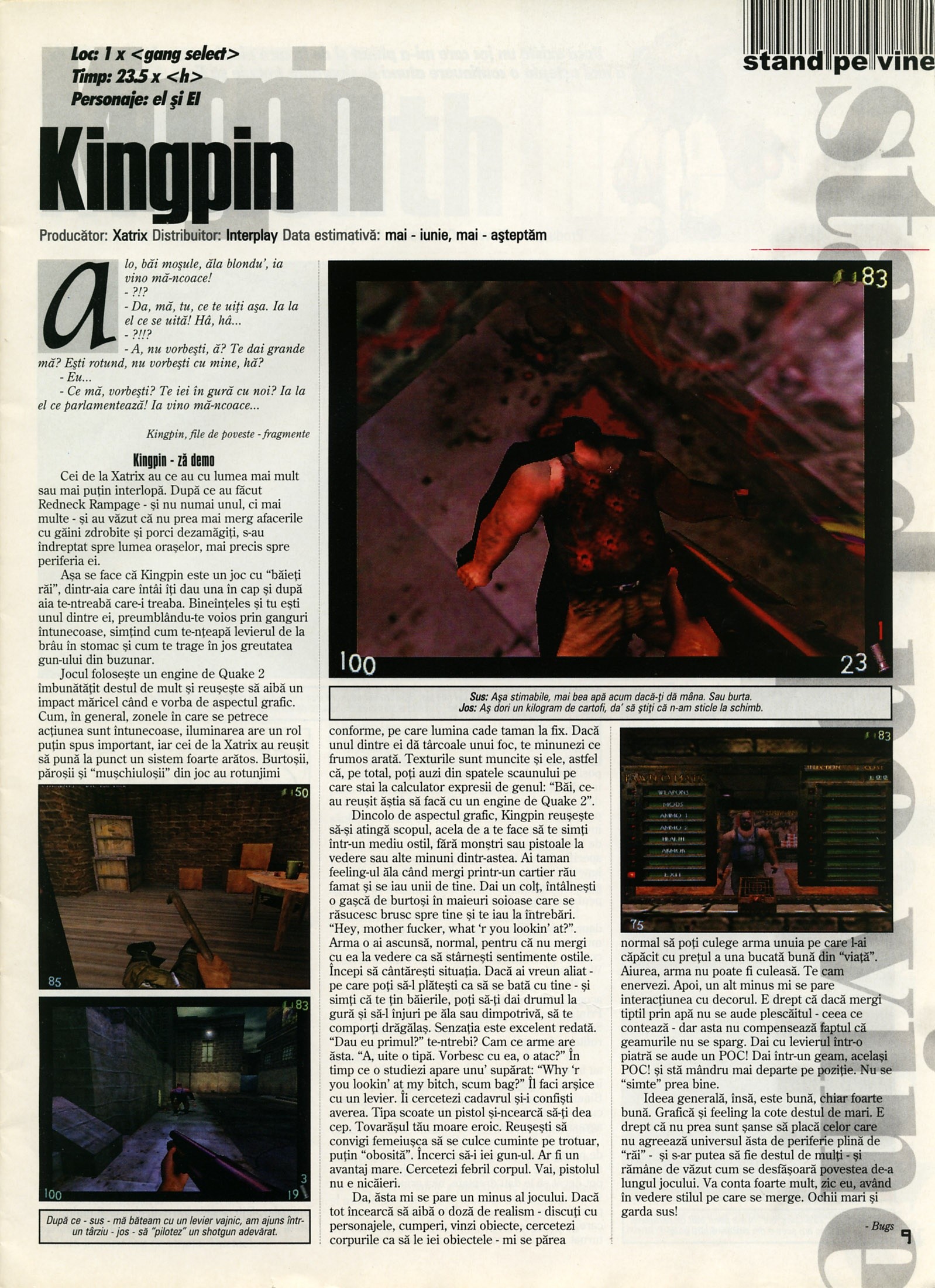 Numărul 5 (15), Mai 1999, pagina 11 — Kingpin