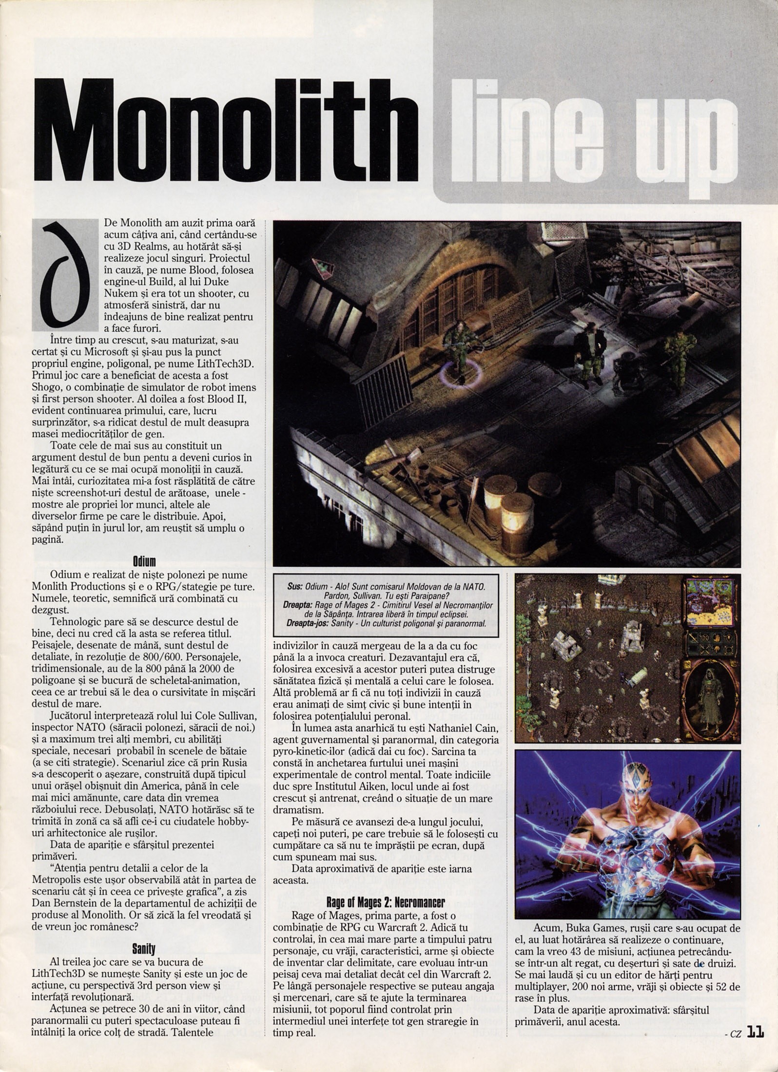 Numărul 5 (15), Mai 1999, pagina 13 — Monolith line up