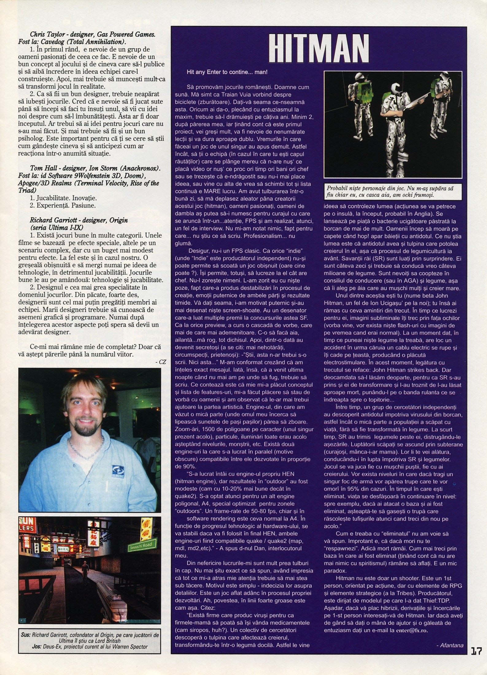Numărul 5 (15), Mai 1999, pagina 19 — Despre Designeri
