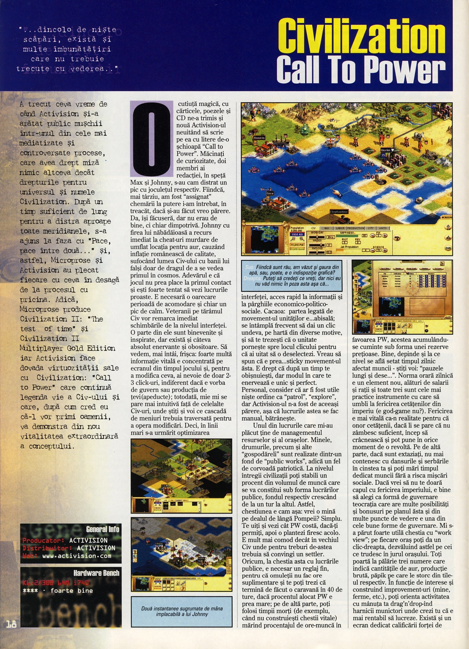 Numărul 5 (15), Mai 1999, pagina 20 — Civilization: Call To Power