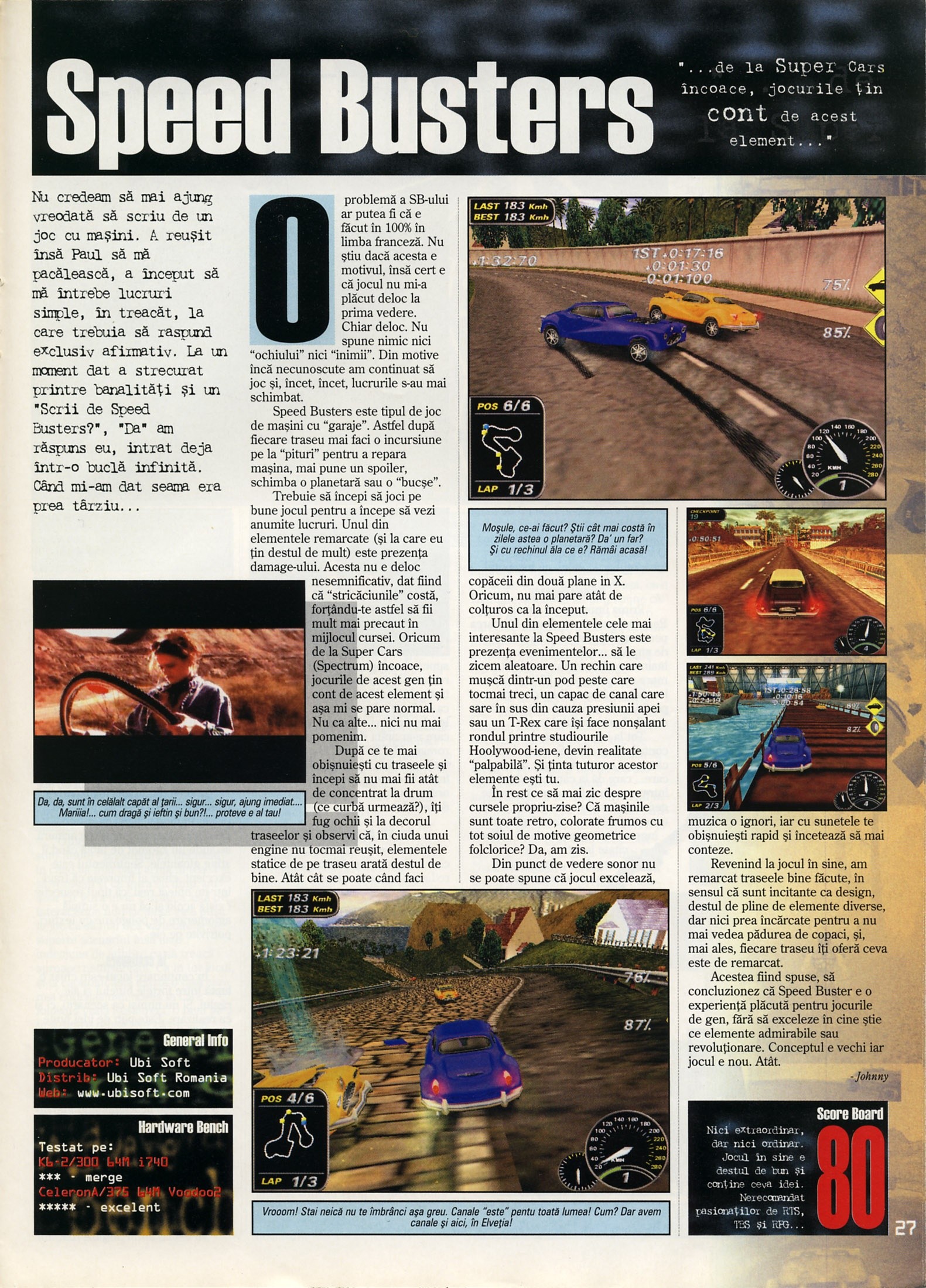 Numărul 5 (15), Mai 1999, pagina 29 — Speed Busters