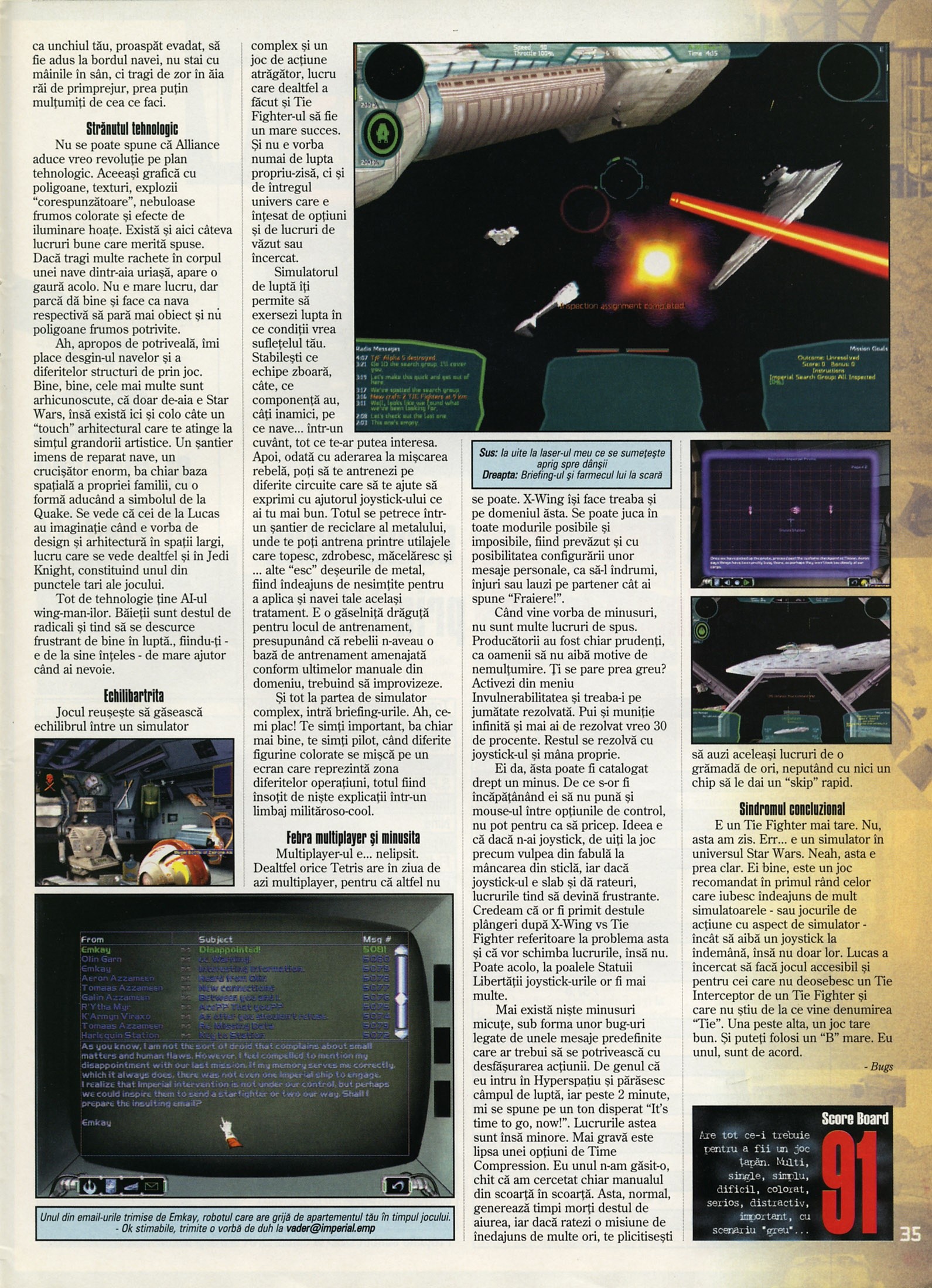 Numărul 5 (15), Mai 1999, pagina 37 — X-Wing Alliance