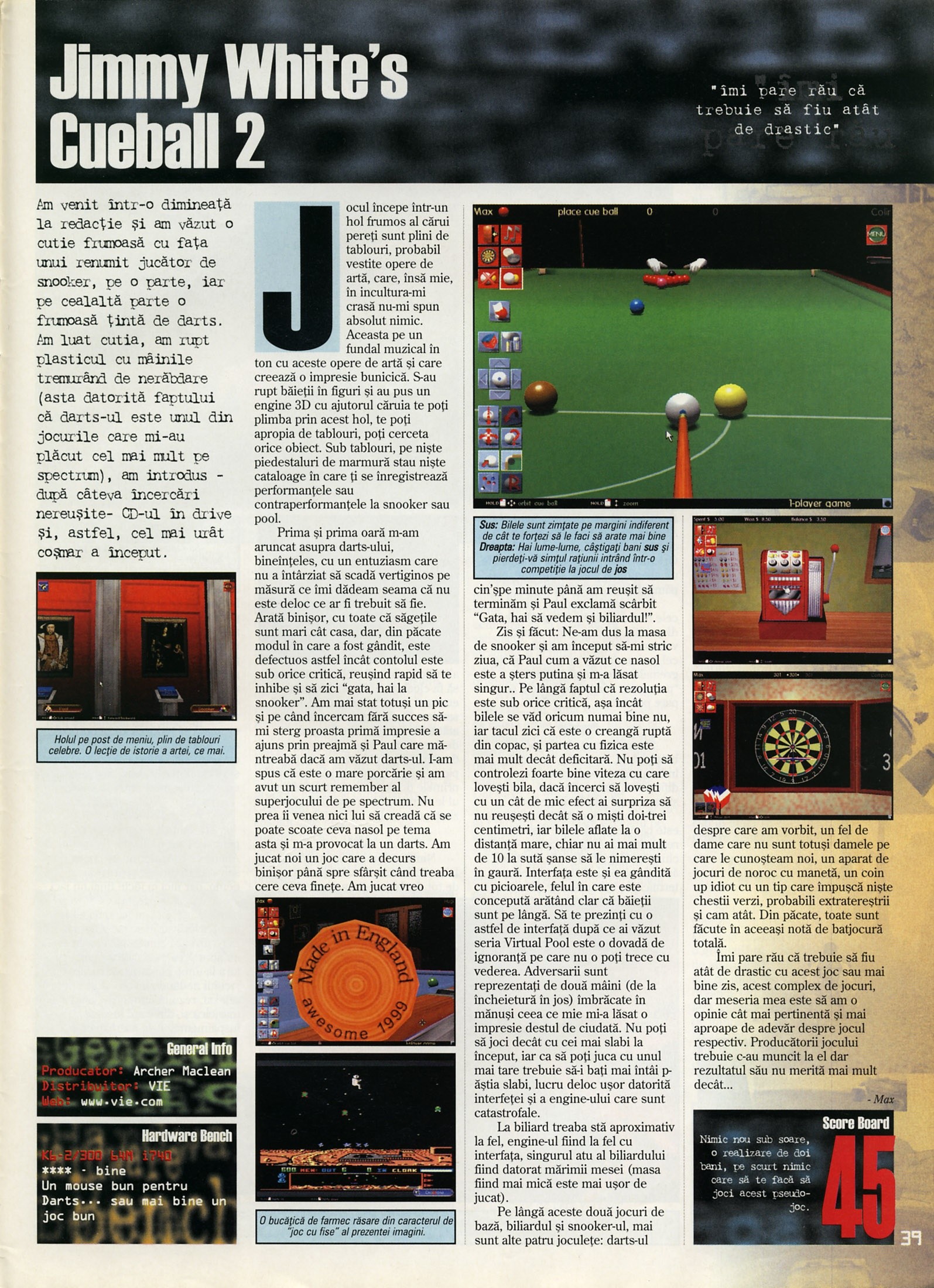 Numărul 5 (15), Mai 1999, pagina 41 — Jimmy White's Cueball 2