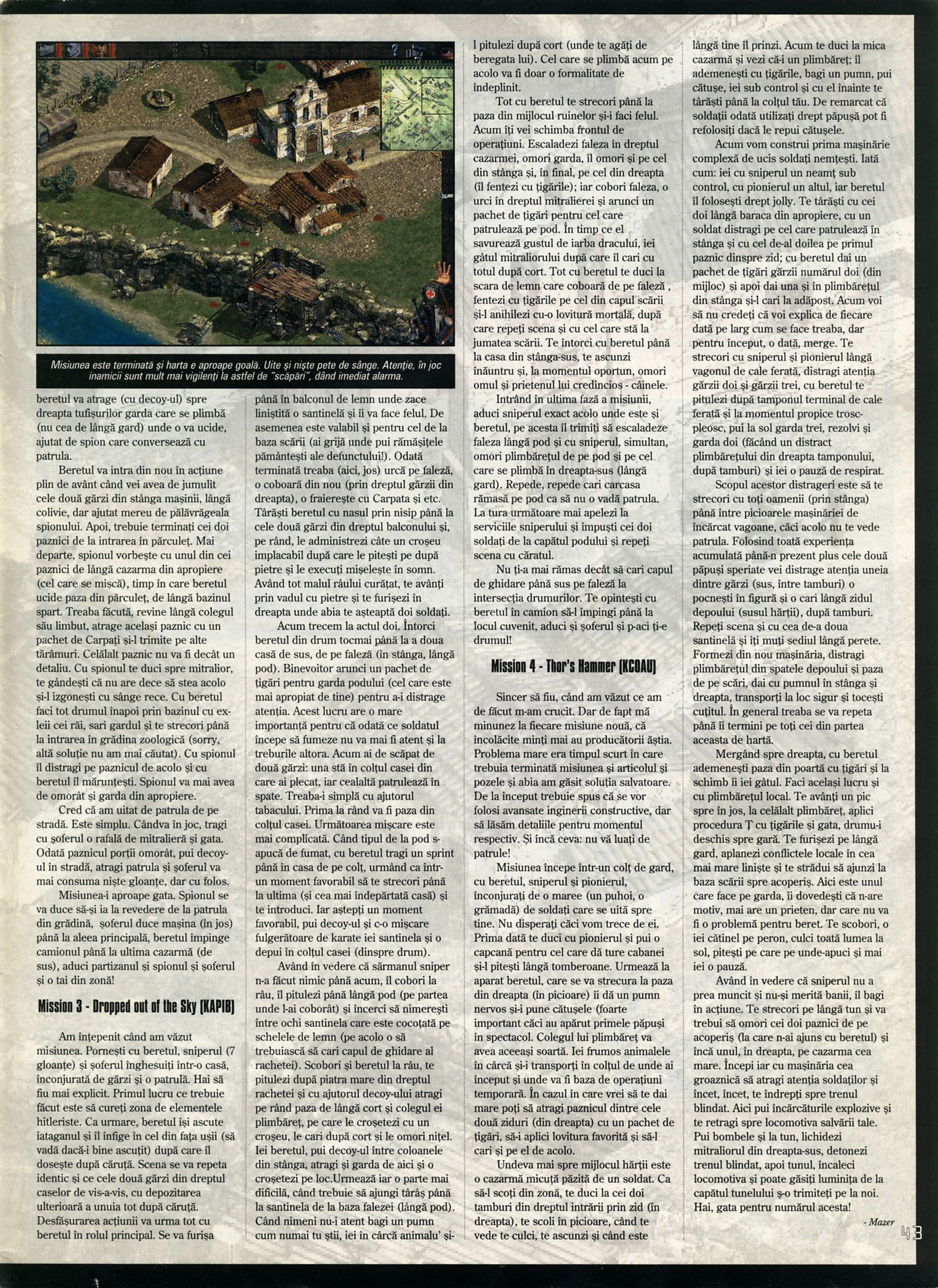 Numărul 5 (15), Mai 1999, pagina 45 — Aergistal — Commandos: Beyond The Call Of Duty