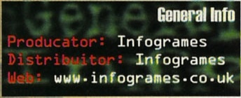 General Info — Producator: Infogrames · Distribuitor: Infogrames · Web: www.infogrames.co.uk