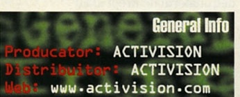 General Info — Producator: ACTIVISION · Distribuitor: ACTIVISION · Web: www.activision.com