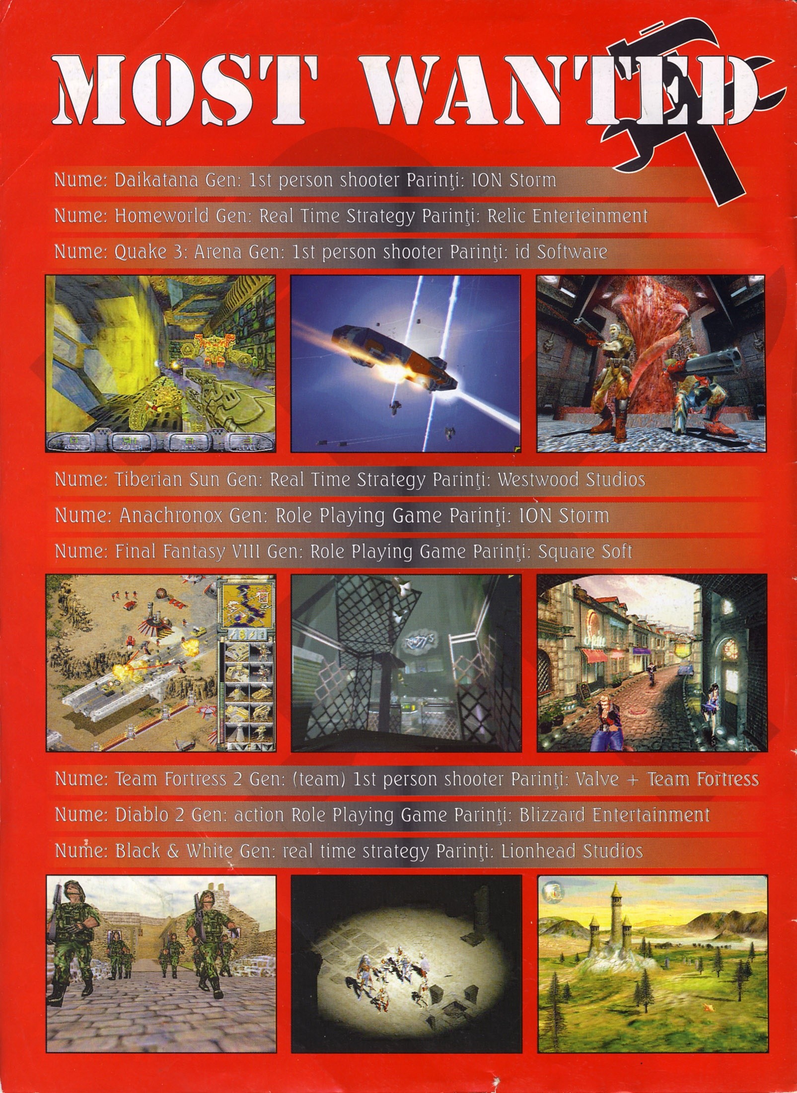 Nr. 6 (16), Iulie-August 1999, pagina 2 — Most Wanted