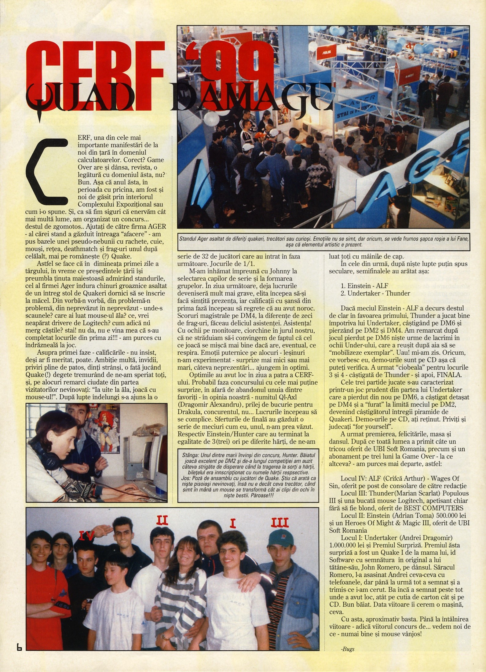 Nr. 6 (16), Iulie-August 1999, pagina 8 — CERF '99 -- Quad Damage