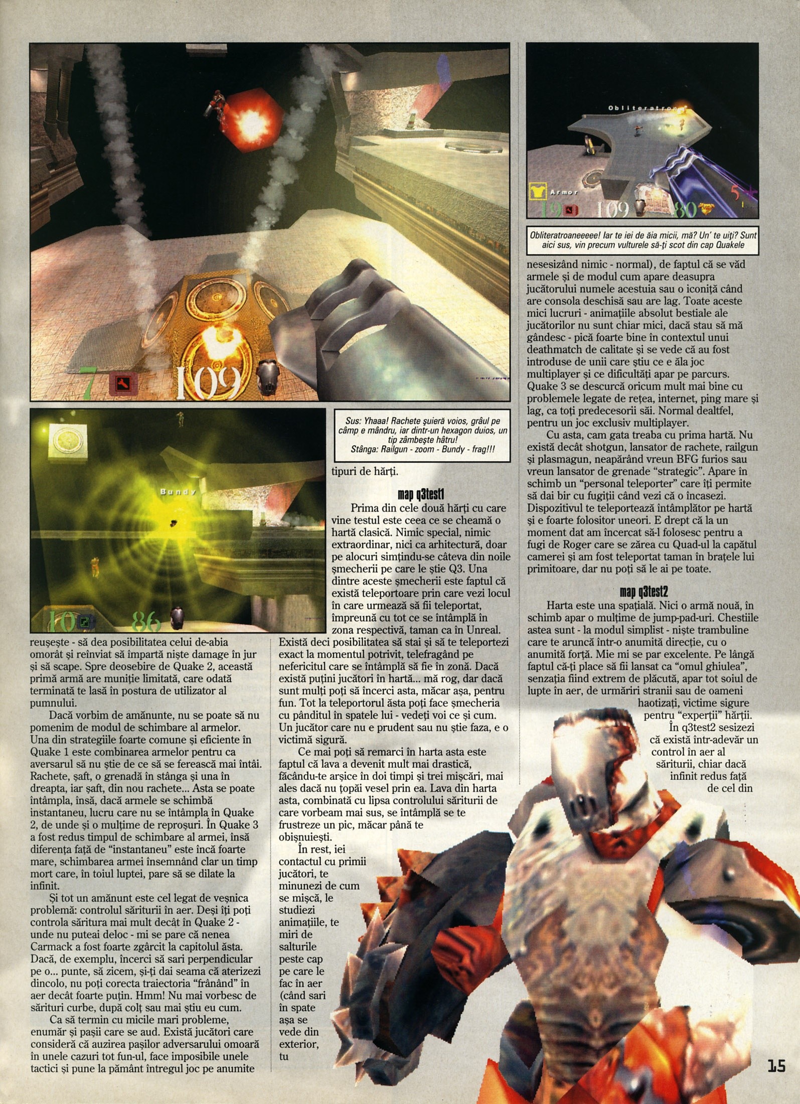Nr. 6 (16), Iulie-August 1999, pagina 17 — Quake III: Arena test