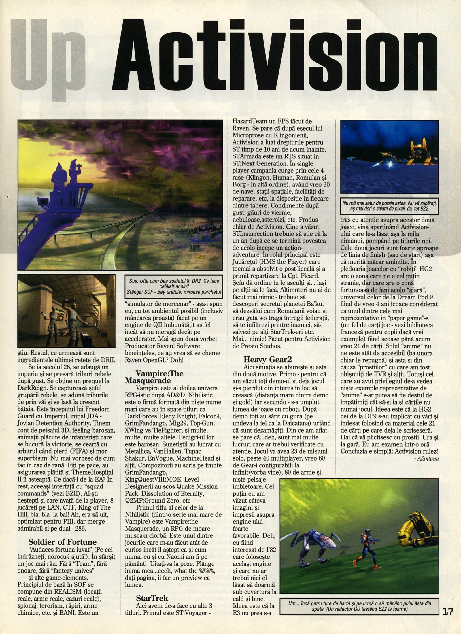 Nr. 6 (16), Iulie-August 1999, pagina 19 — Activision Line Up