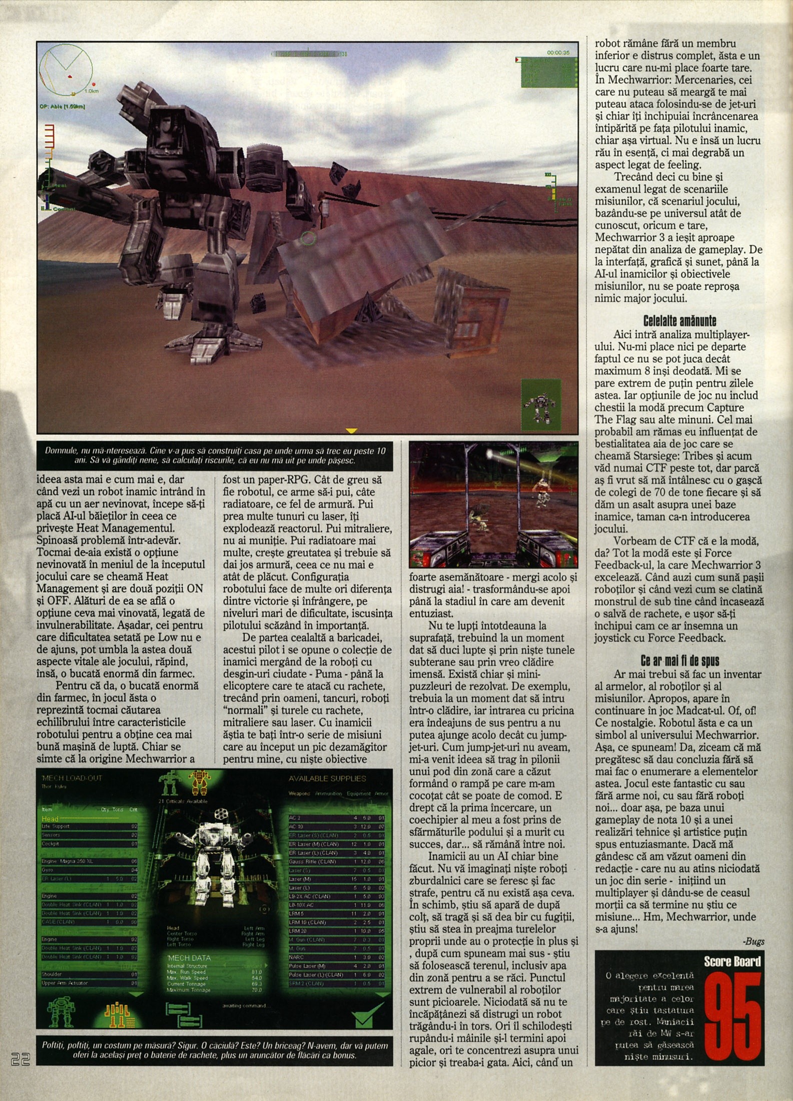 Nr. 6 (16), Iulie-August 1999, pagina 24 — Mechwarrior 3