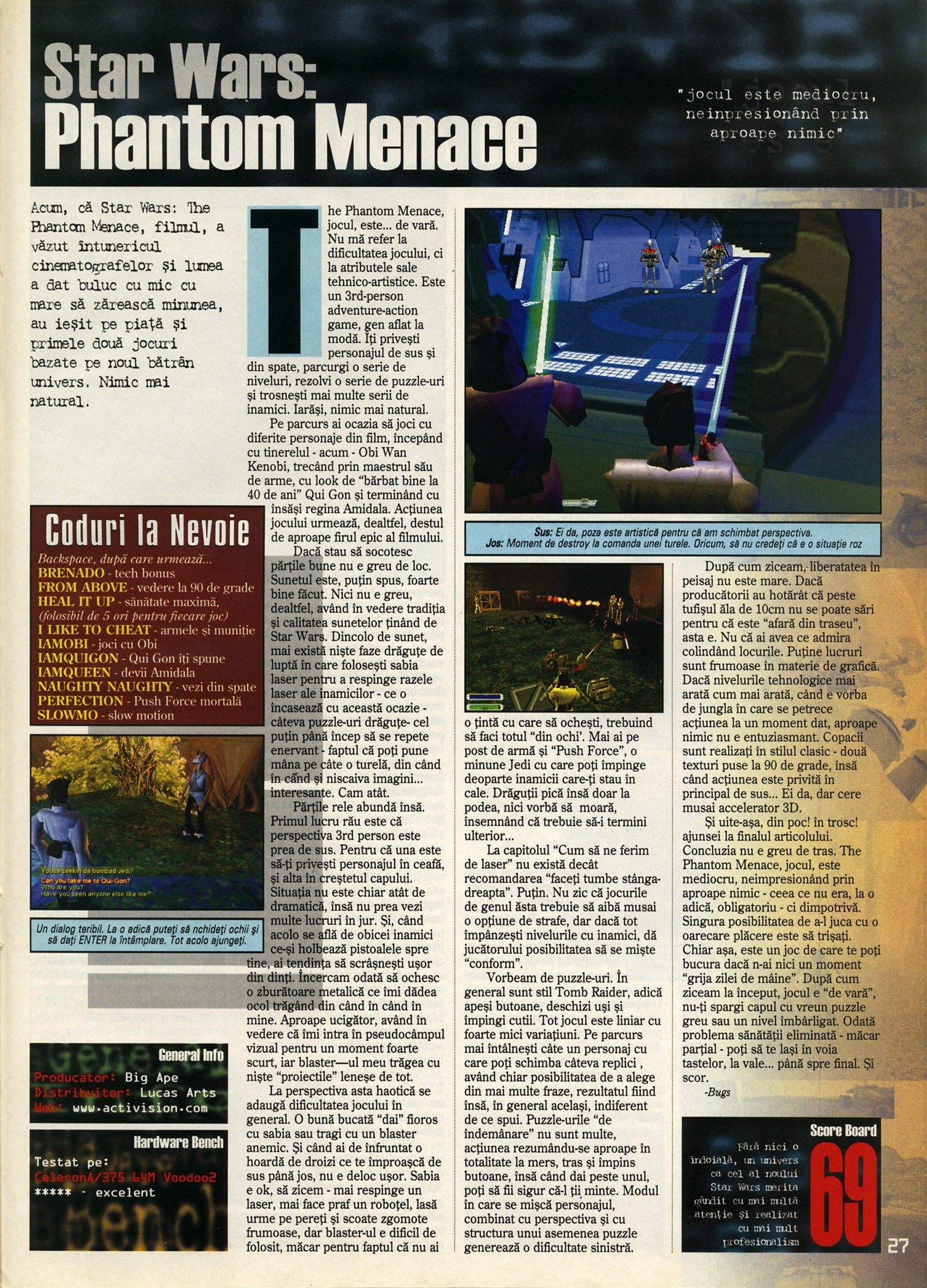 Nr. 6 (16), Iulie-August 1999, pagina 29 — Star Wars: The Phantom Menace