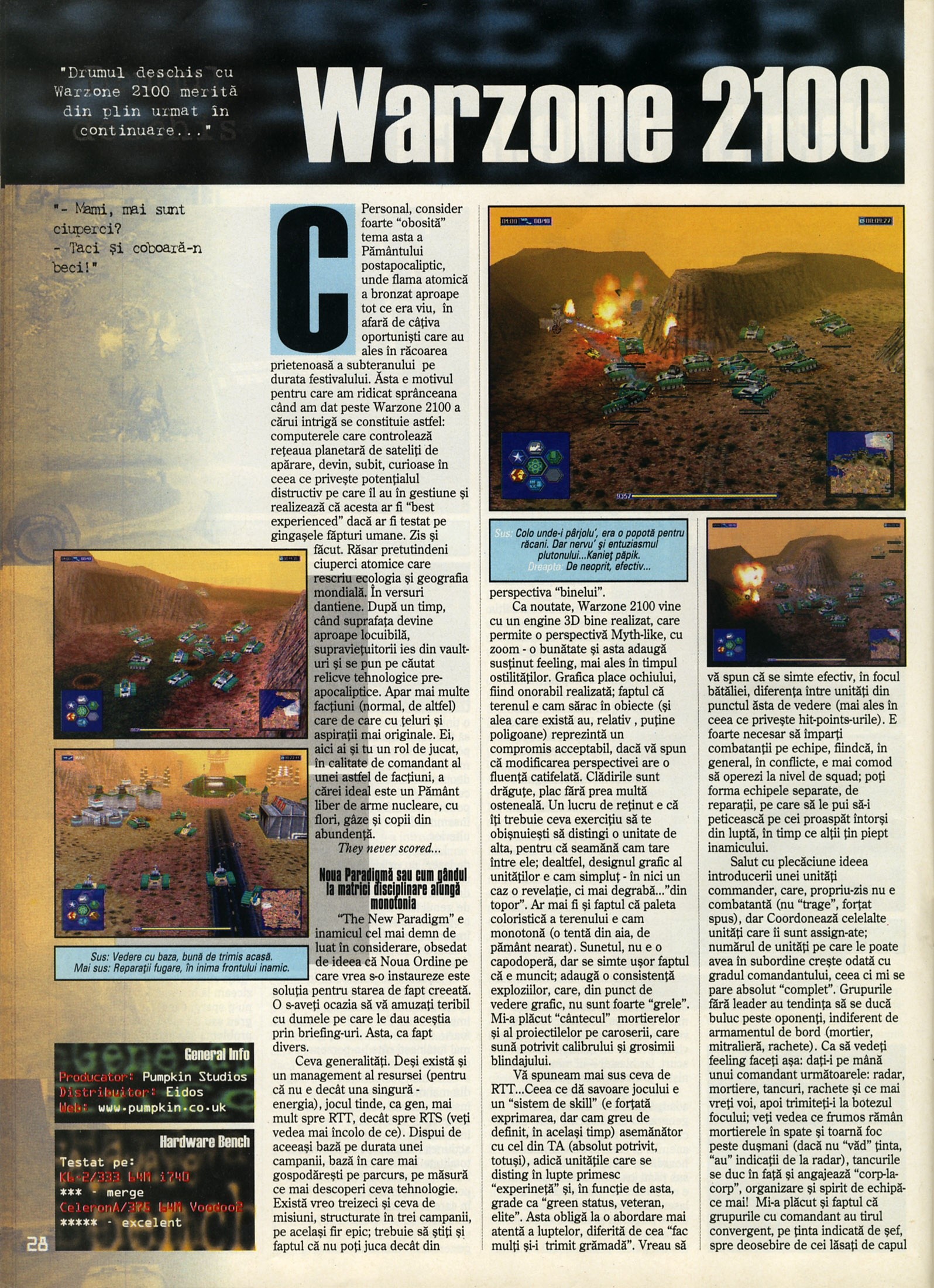Nr. 6 (16), Iulie-August 1999, pagina 30 — Warzone 2100