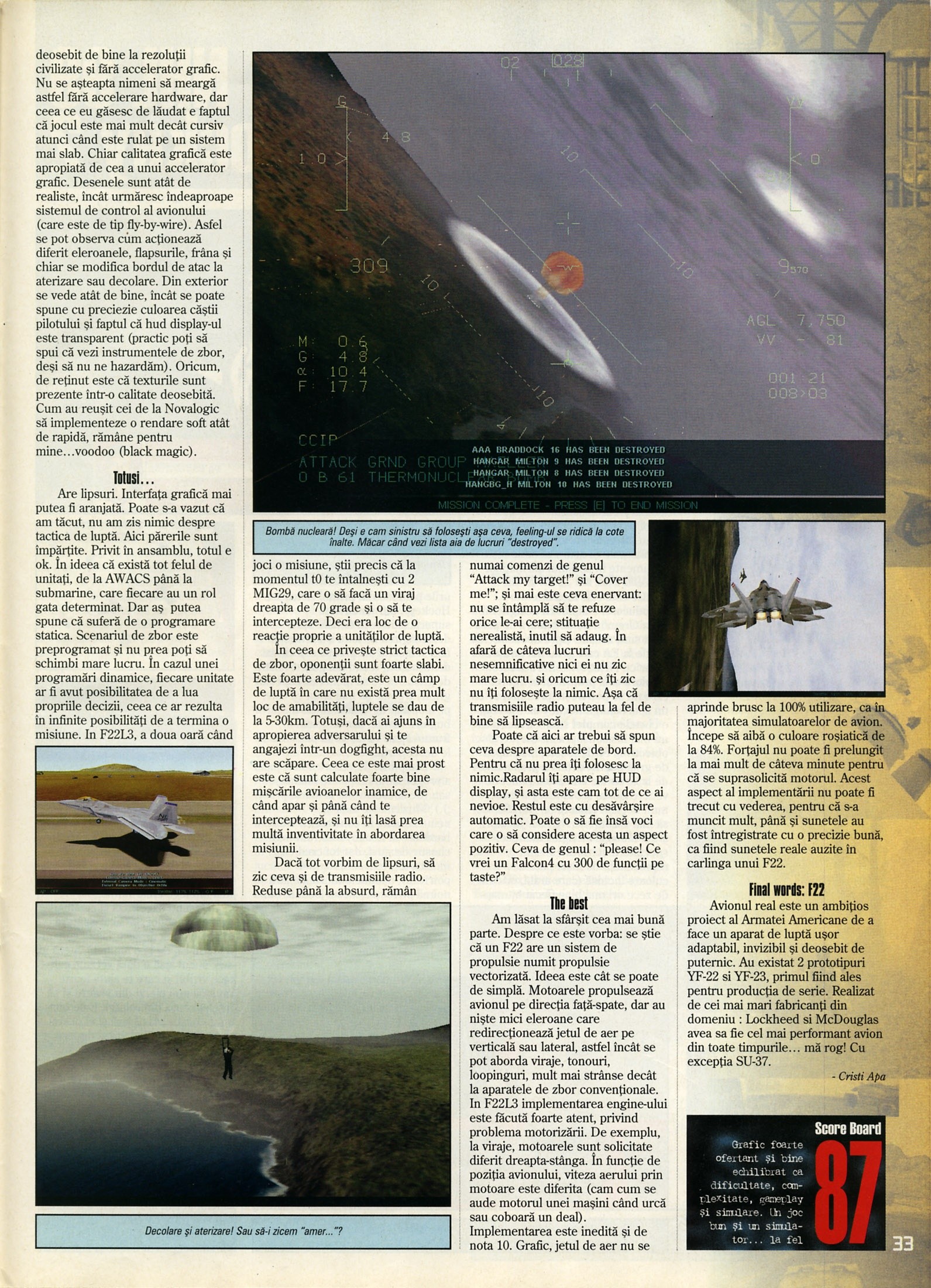 Nr. 6 (16), Iulie-August 1999, pagina 35 — F-22 Lightning 3