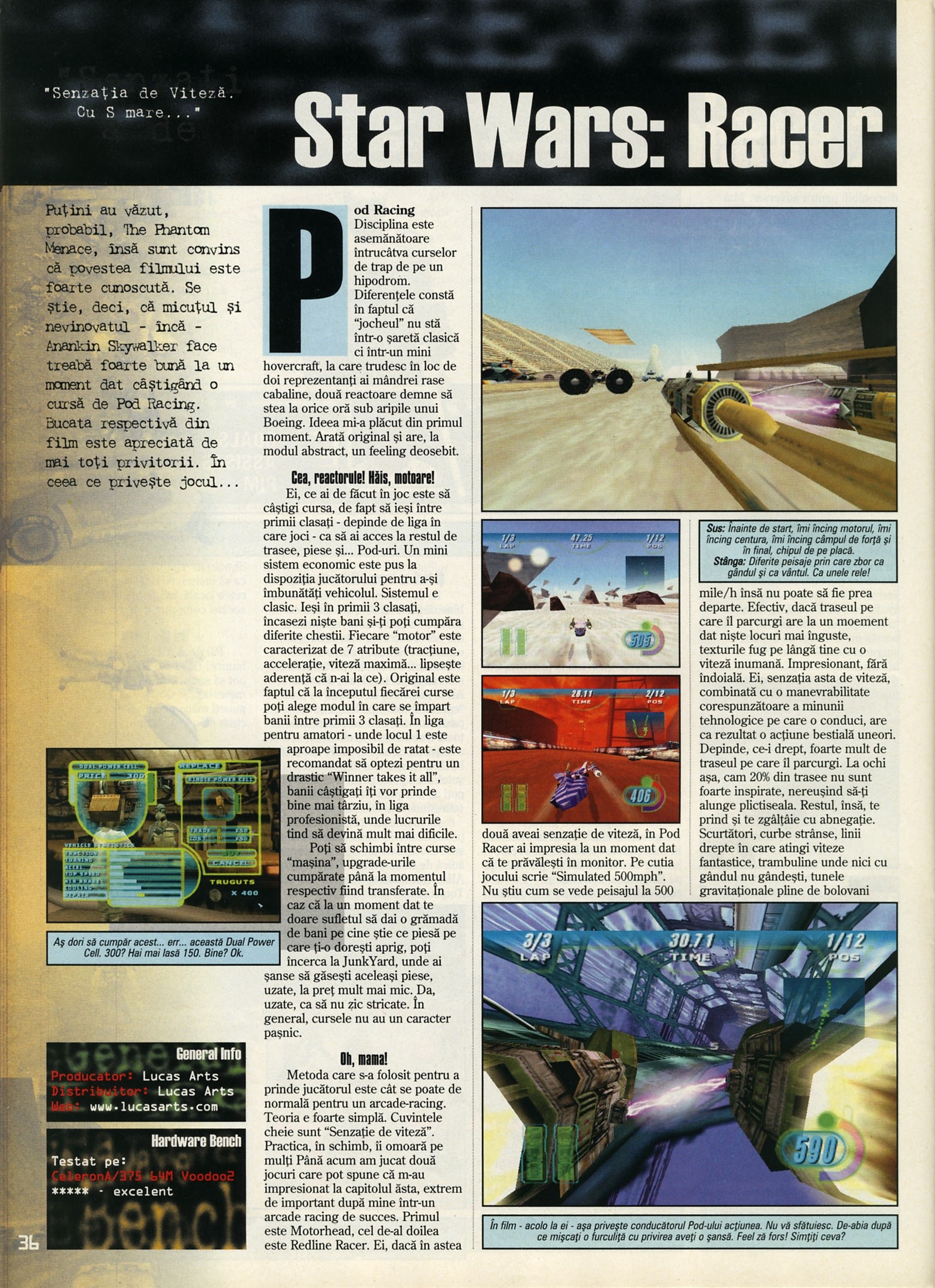 Nr. 6 (16), Iulie-August 1999, pagina 38 — Star Wars: Racer