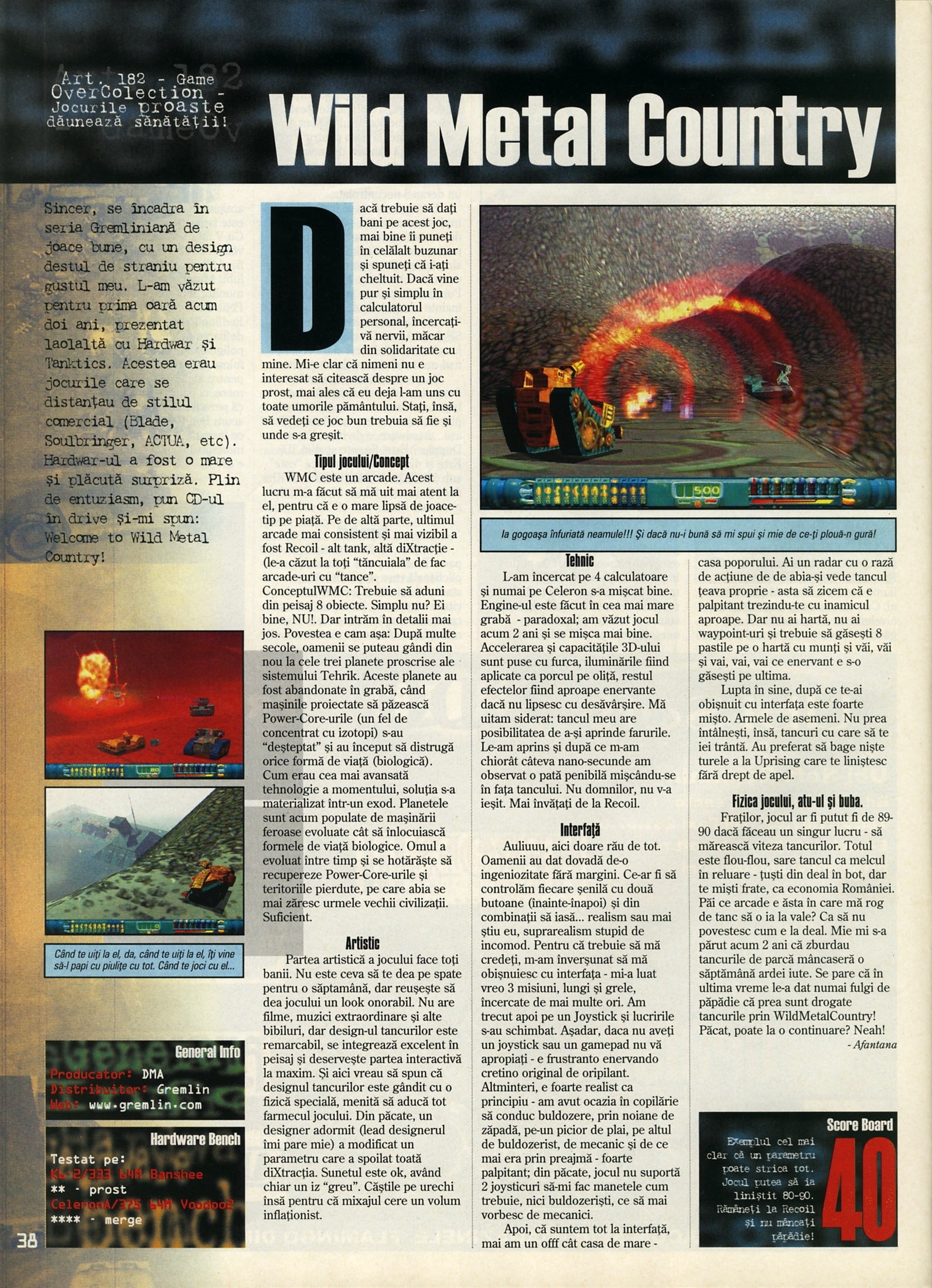 Nr. 6 (16), Iulie-August 1999, pagina 40 — Wild Metal Country