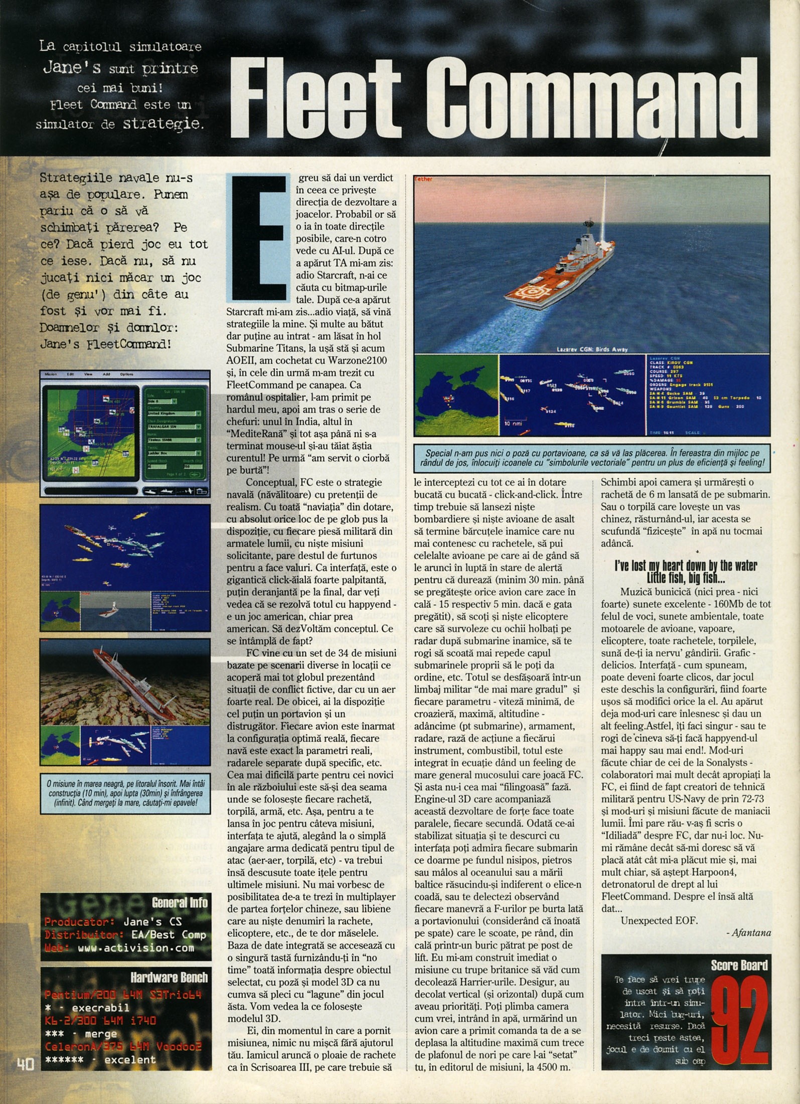 Nr. 6 (16), Iulie-August 1999, pagina 42 — Jane's Fleet Command