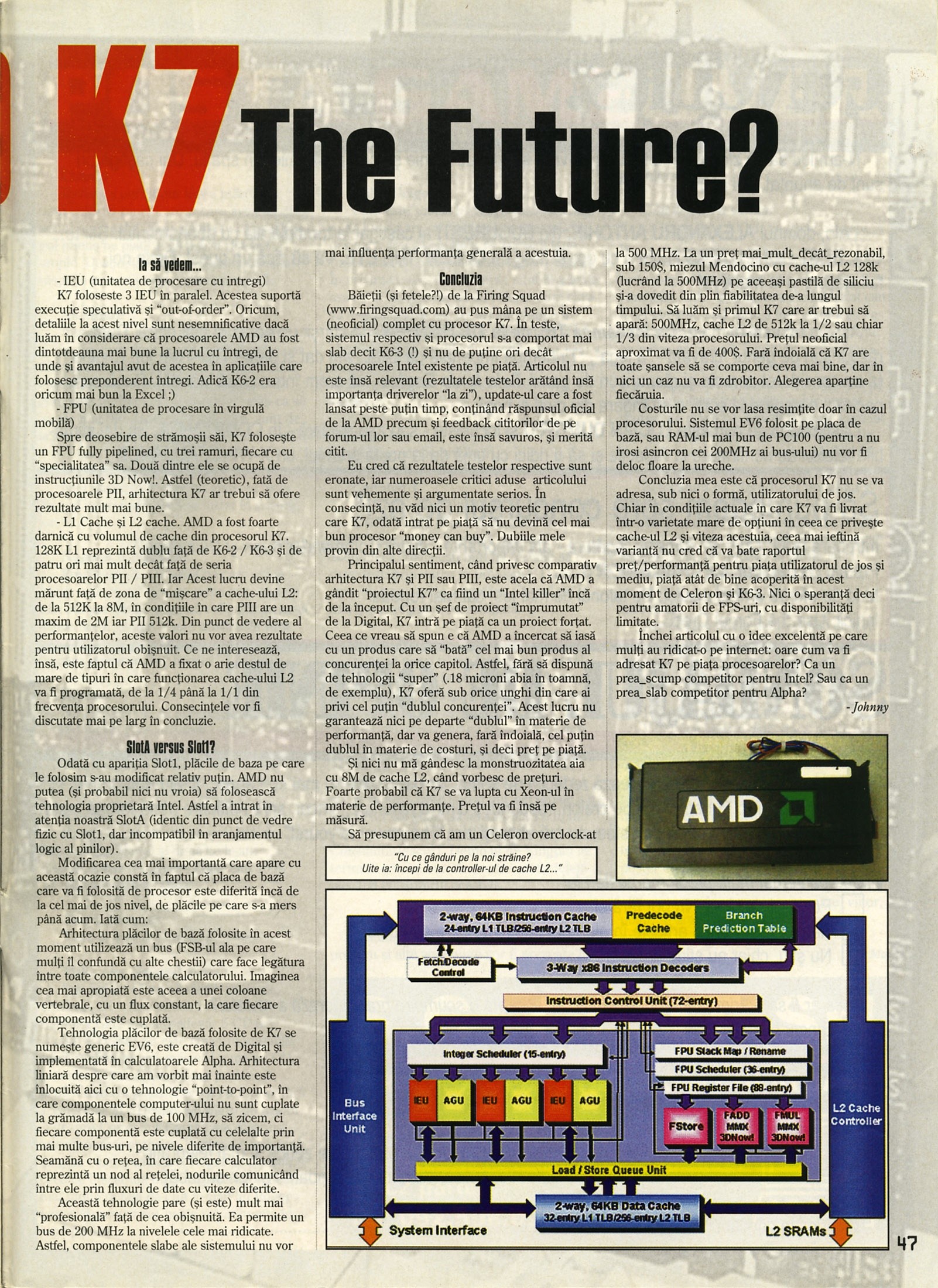 Nr. 6 (16), Iulie-August 1999, pagina 49 — AMD K7 -- The Future?