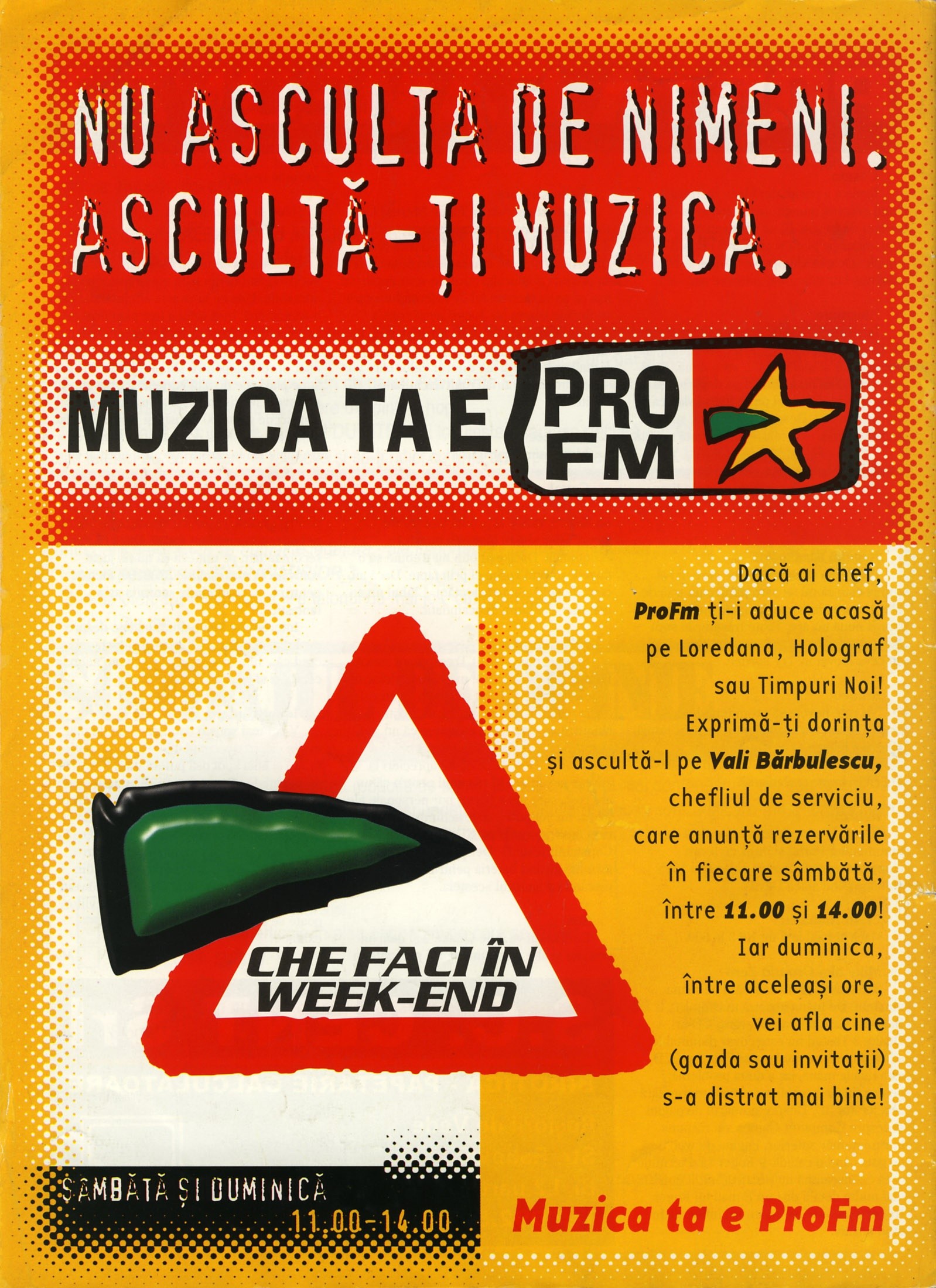 Nr. 6 (16), Iulie-August 1999, pagina 52 — ProFM (back cover ad)